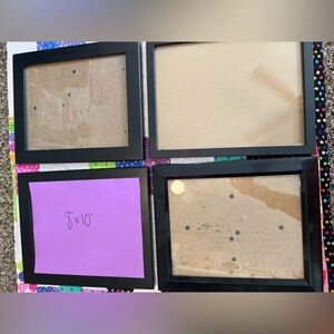 Black Picture Frames Set of 4 8”x10”